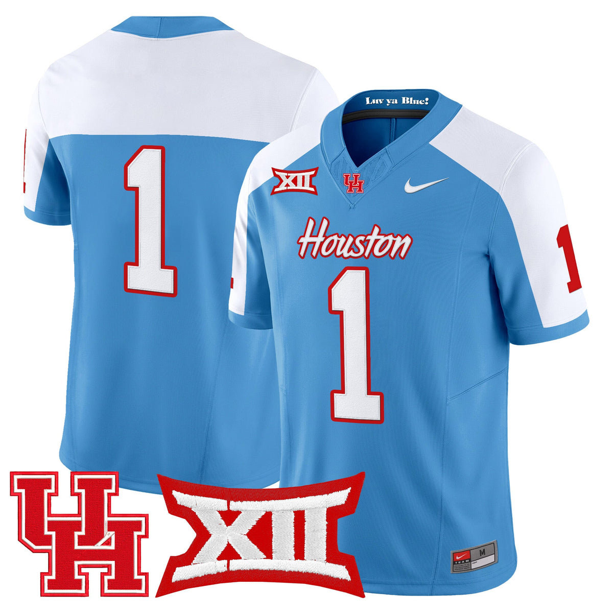 Men's Houston Cougars 2025 Vapor Limited Jersey - All Stitched - image 40