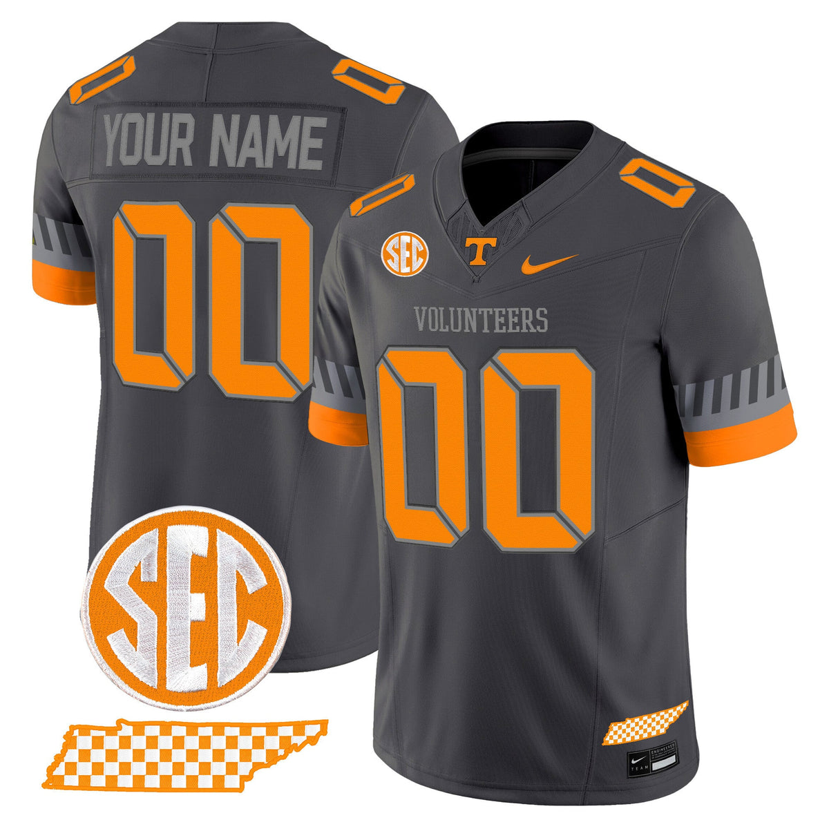 Tennessee Volunteers 2025 'Smokey Grey Series' Vapor Limited Custom Jersey V2 - All Stitched - image 2