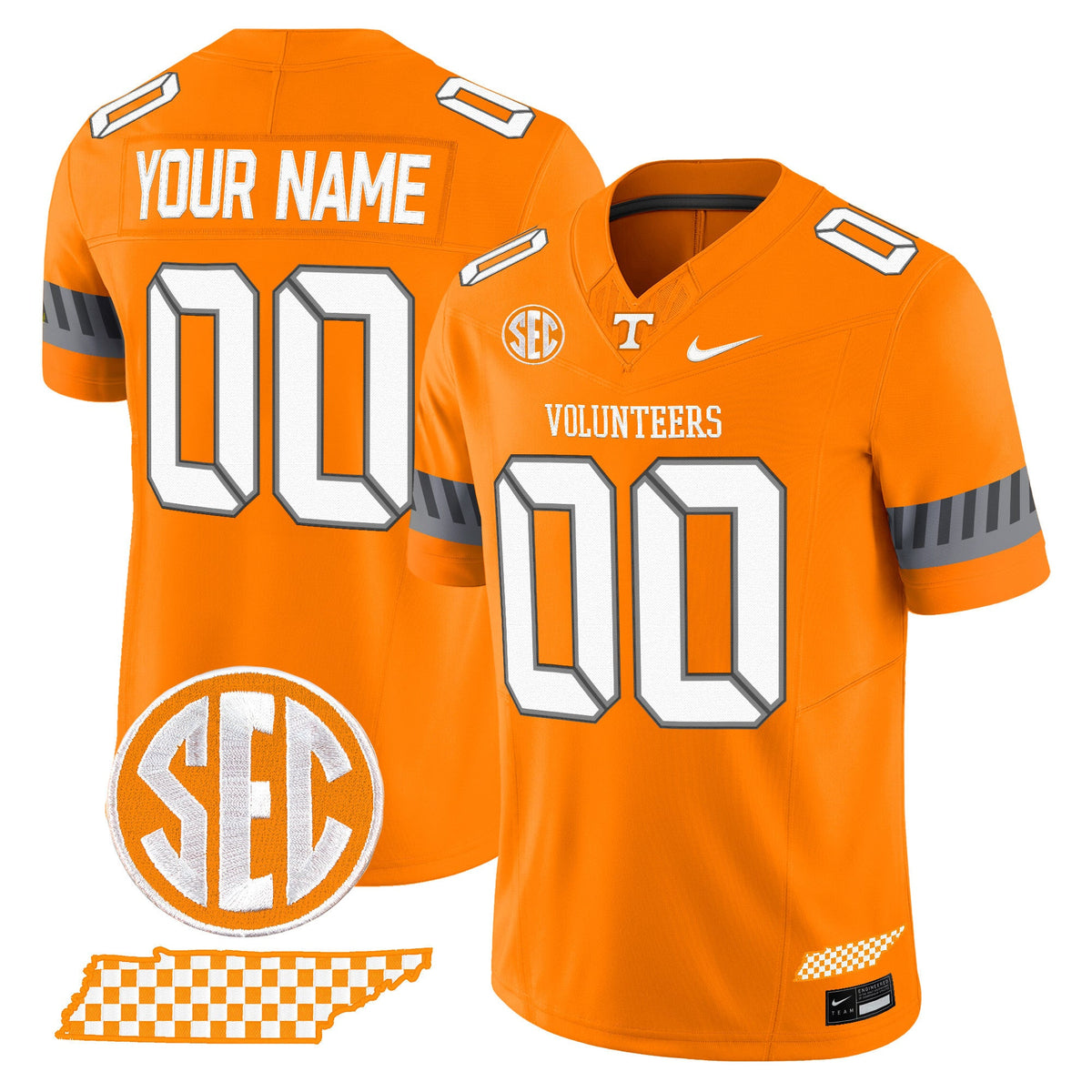 Tennessee Volunteers 2025 'Smokey Grey Series' Vapor Limited Custom Jersey V2 - All Stitched - image 3