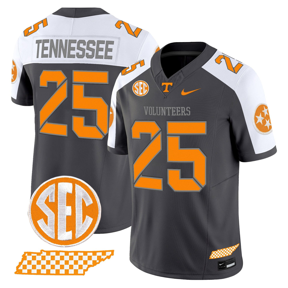 Women's Tennessee Volunteers 2025 'Smokey Grey Series' Vapor Limited Jersey V2 - All Stitched - image 1