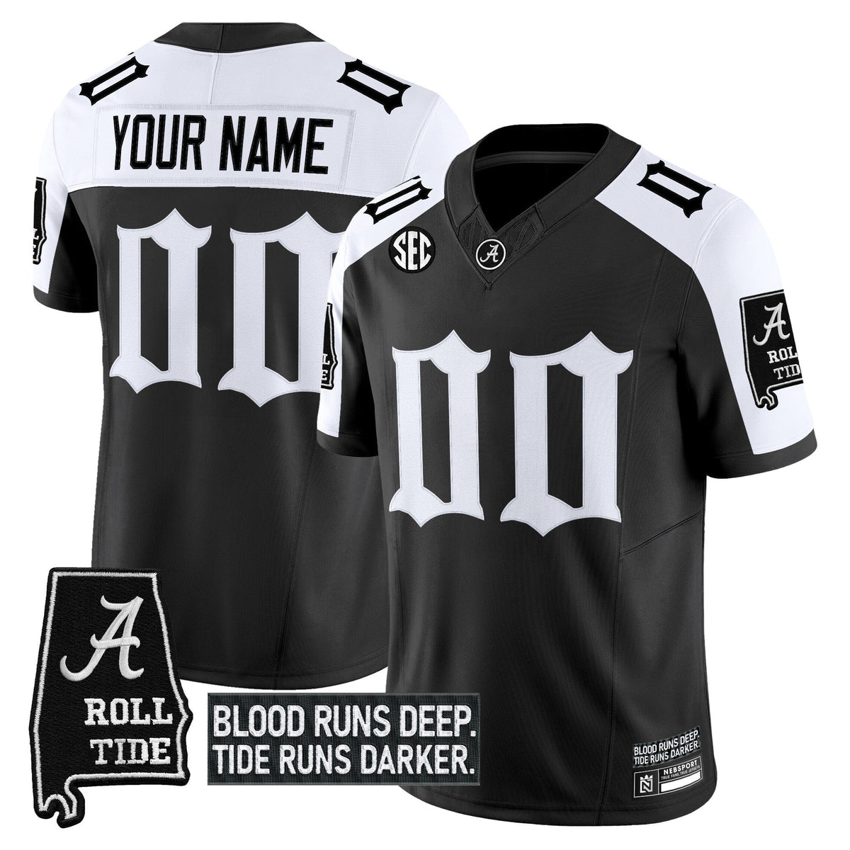 Alabama Crimson Tide 'Gothic Bama Blood Edition' Vapor Limited Custom Jersey - All Stitched - image 3