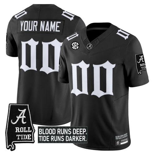 Alabama Crimson Tide 'Gothic Bama Blood Edition' Vapor Limited Custom Jersey - All Stitched - image 1