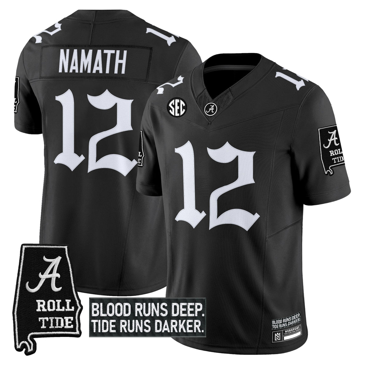 Men's Alabama Crimson Tide 'Gothic Bama Blood Edition' Vapor Limited Jersey - All Stitched - image 4