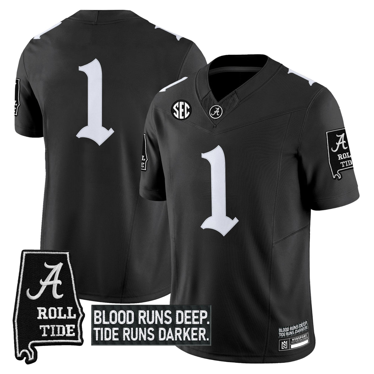 Men's Alabama Crimson Tide 'Gothic Bama Blood Edition' Vapor Limited Jersey - All Stitched - image 7