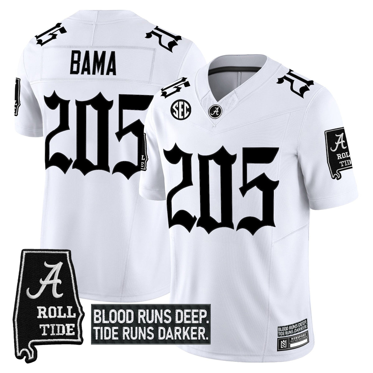Men's Alabama Crimson Tide 'Gothic Bama Blood Edition' Vapor Limited Jersey - All Stitched - image 9