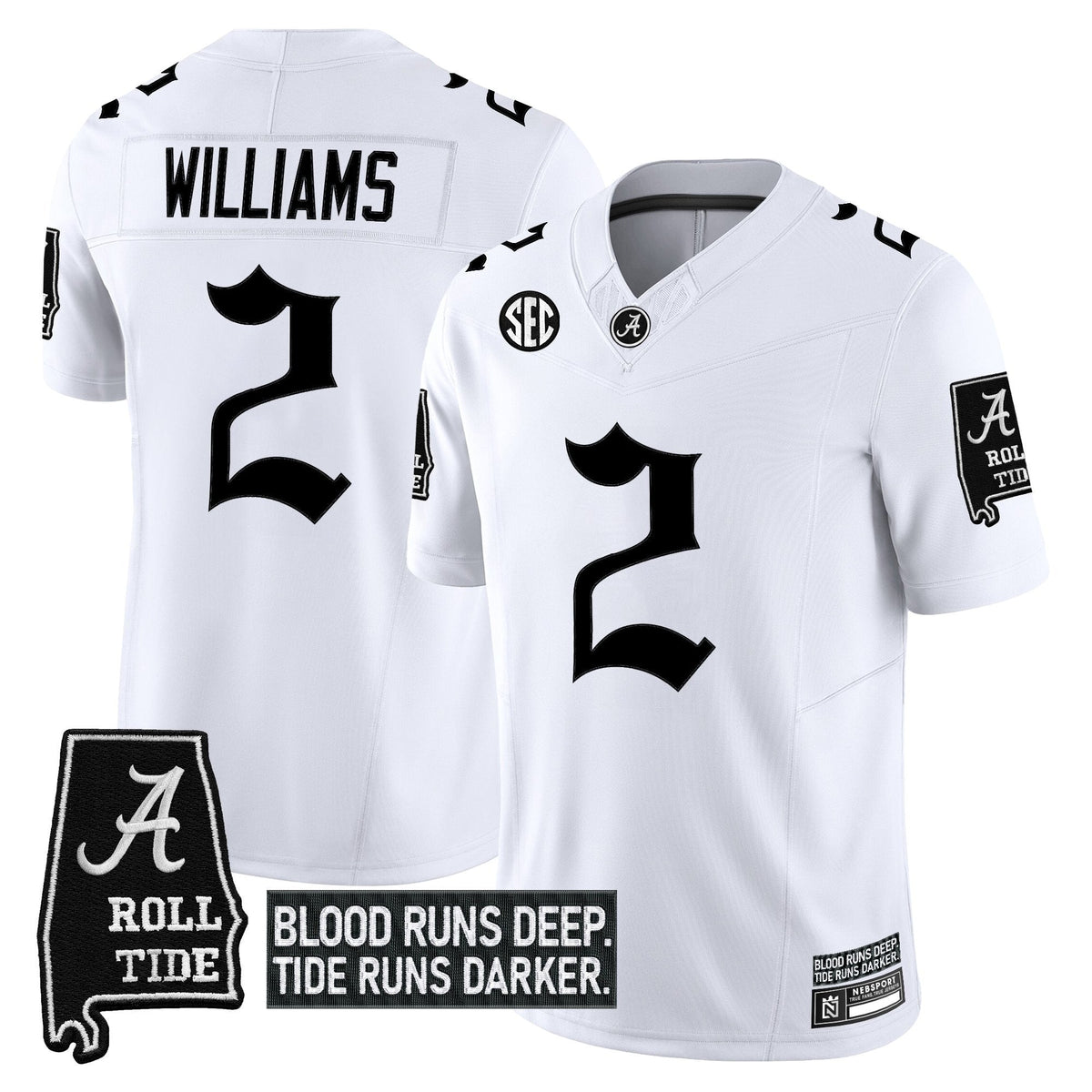 Men's Alabama Crimson Tide 'Gothic Bama Blood Edition' Vapor Limited Jersey - All Stitched - image 10