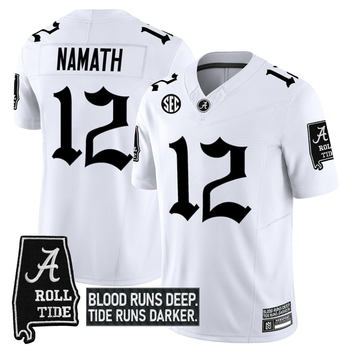 Men's Alabama Crimson Tide 'Gothic Bama Blood Edition' Vapor Limited Jersey - All Stitched - image 11