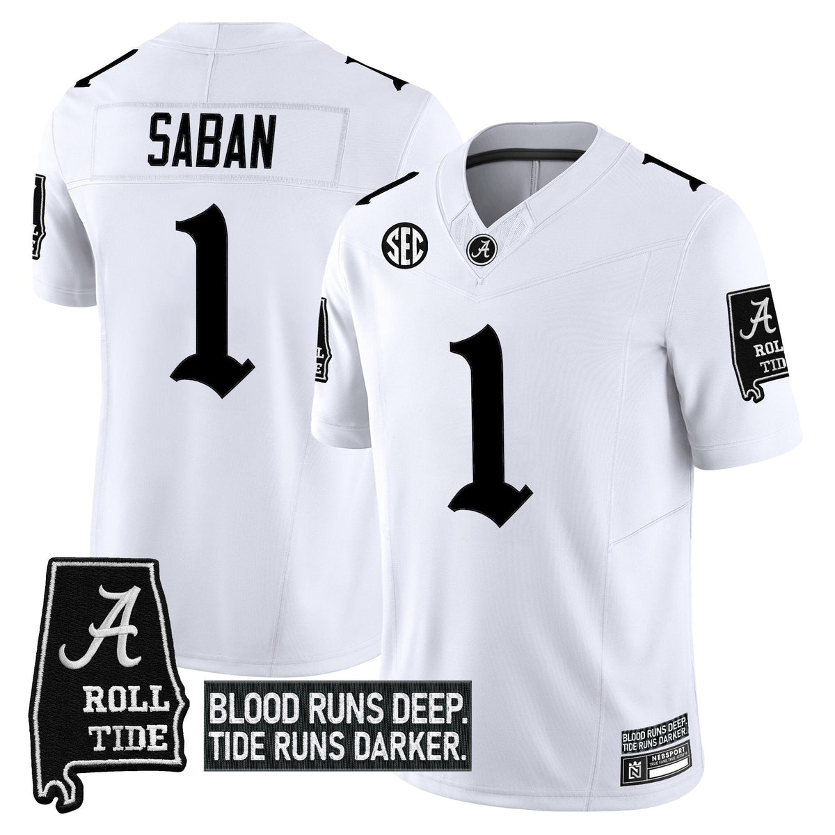 Men's Alabama Crimson Tide 'Gothic Bama Blood Edition' Vapor Limited Jersey - All Stitched - image 12