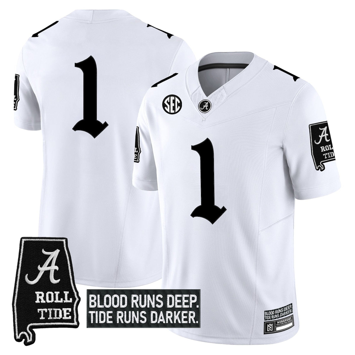 Men's Alabama Crimson Tide 'Gothic Bama Blood Edition' Vapor Limited Jersey - All Stitched - image 14