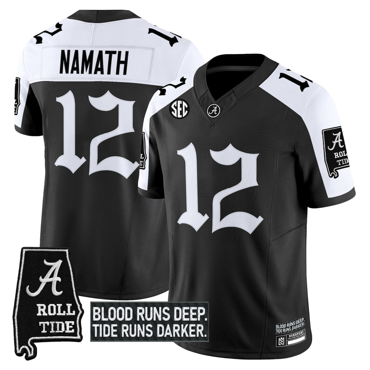 Men's Alabama Crimson Tide 'Gothic Bama Blood Edition' Vapor Limited Jersey - All Stitched - image 18