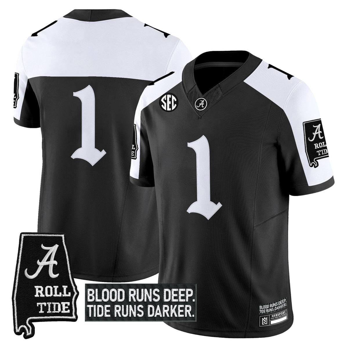 Men's Alabama Crimson Tide 'Gothic Bama Blood Edition' Vapor Limited Jersey - All Stitched - image 21