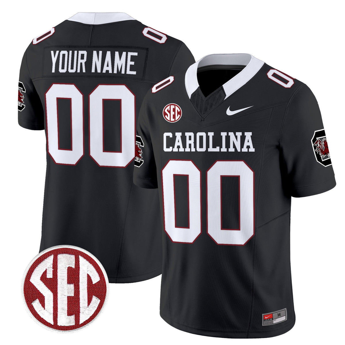South Carolina Gamecocks 1980 Throwback Vapor Limited Custom Jersey – Rebrand 2026 – All Stitched - image 3