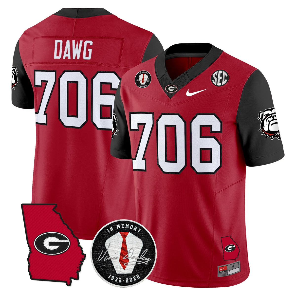 Men's Georgia Bulldogs 2025 Color Sleeves Vapor Limited Jersey - All Stitched - image 18