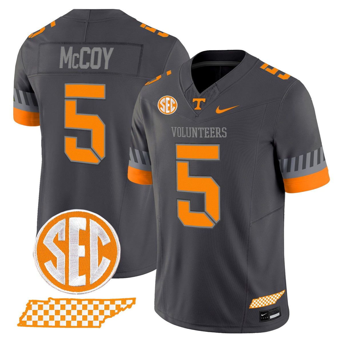 Men's Tennessee Volunteers 2025 'Smokey Grey Series' Vapor Limited Jersey V2 - All Stitched - image 17