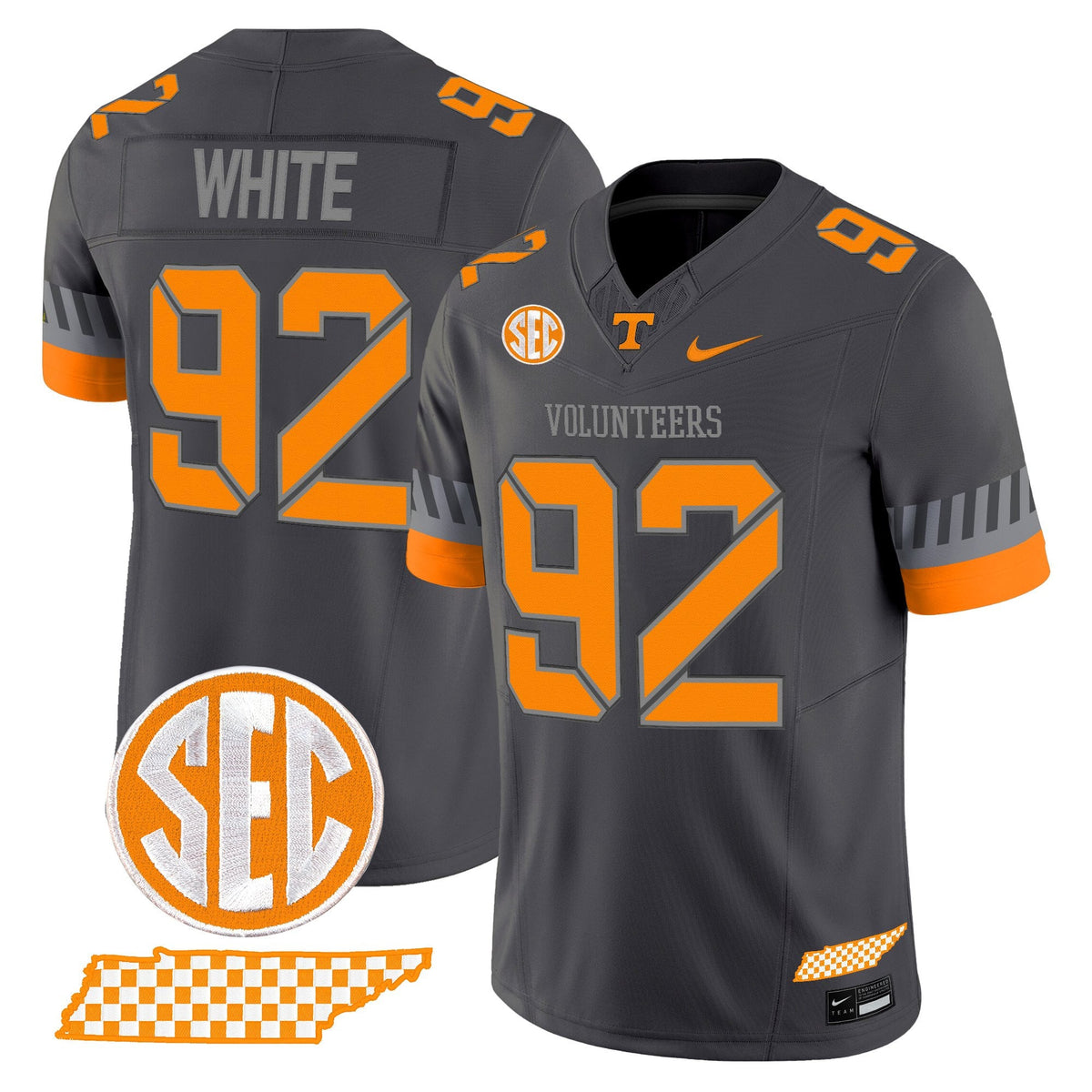 Men's Tennessee Volunteers 2025 'Smokey Grey Series' Vapor Limited Jersey V2 - All Stitched - image 18