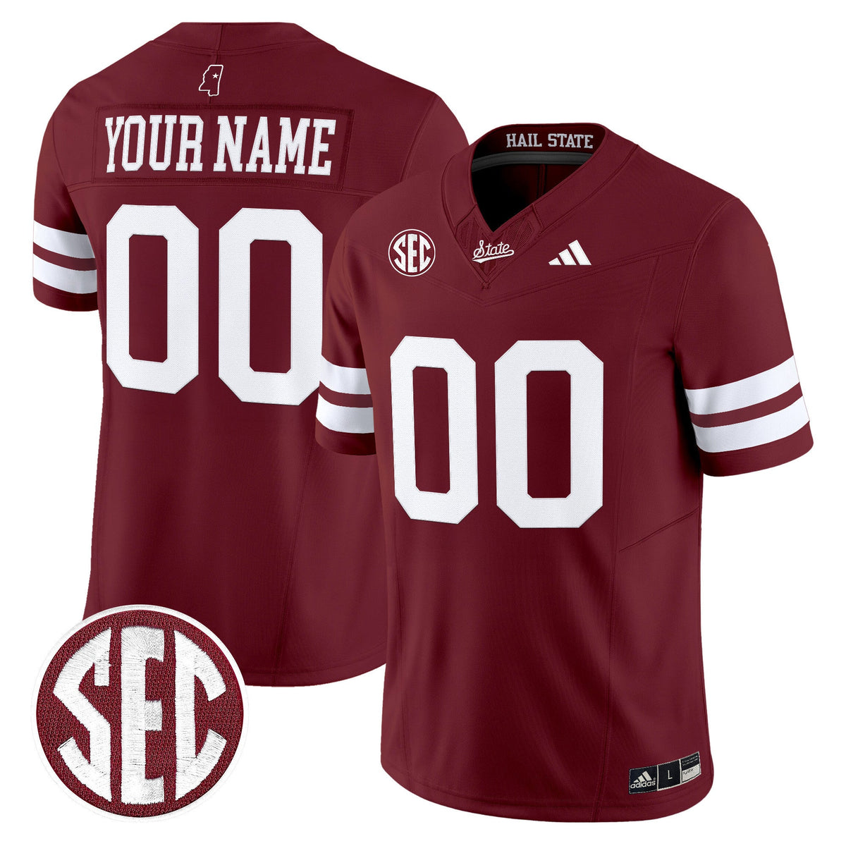 Mississippi State Bulldogs 'Dark Mode' Vapor Limited Custom Jersey - All Stitched - image 2