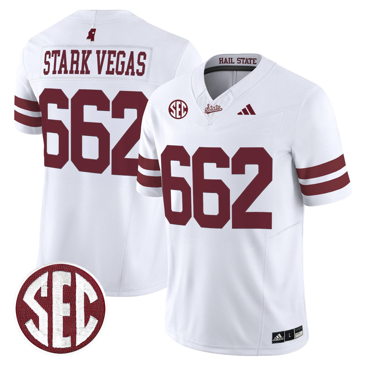 Men's Mississippi State Bulldogs 'Dark Mode' Vapor Limited Jersey - All Stitched - image 18