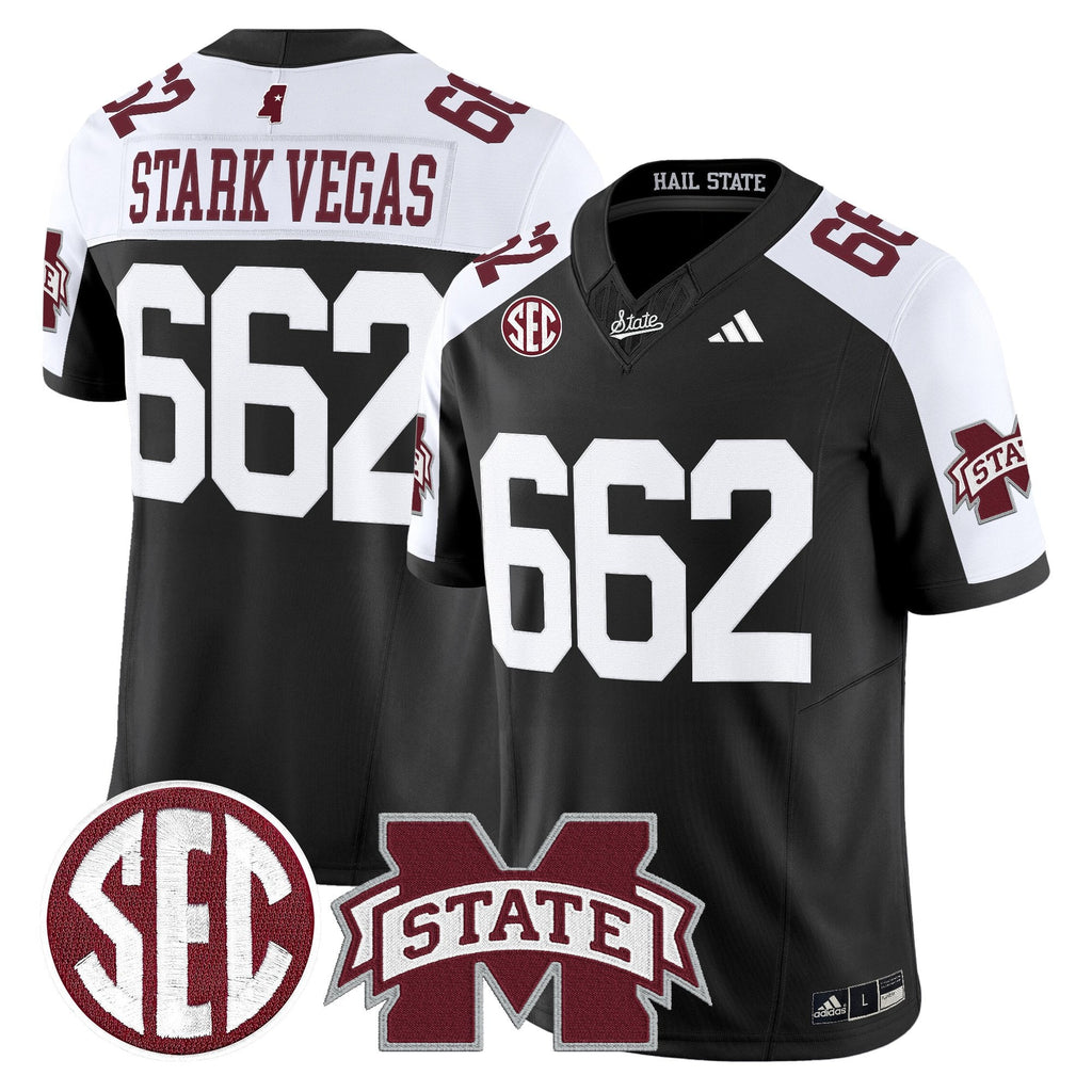Men's Mississippi State Bulldogs 'Dark Mode' Vapor Limited Jersey - All Stitched - image 26