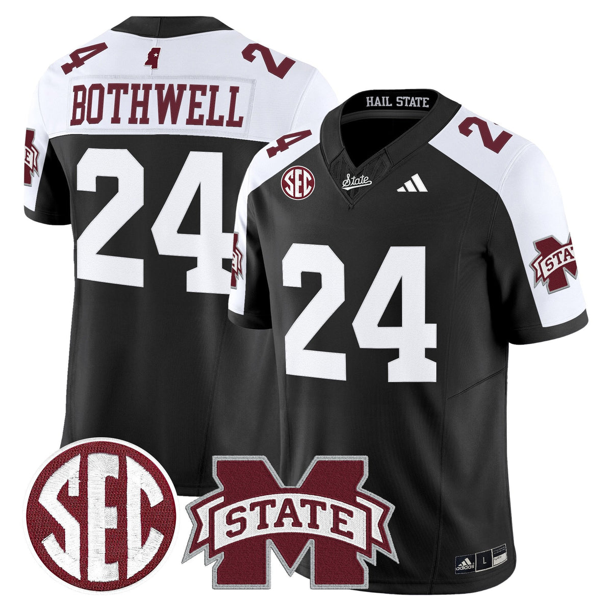 Men's Mississippi State Bulldogs 'Dark Mode' Vapor Limited Jersey - All Stitched - image 28