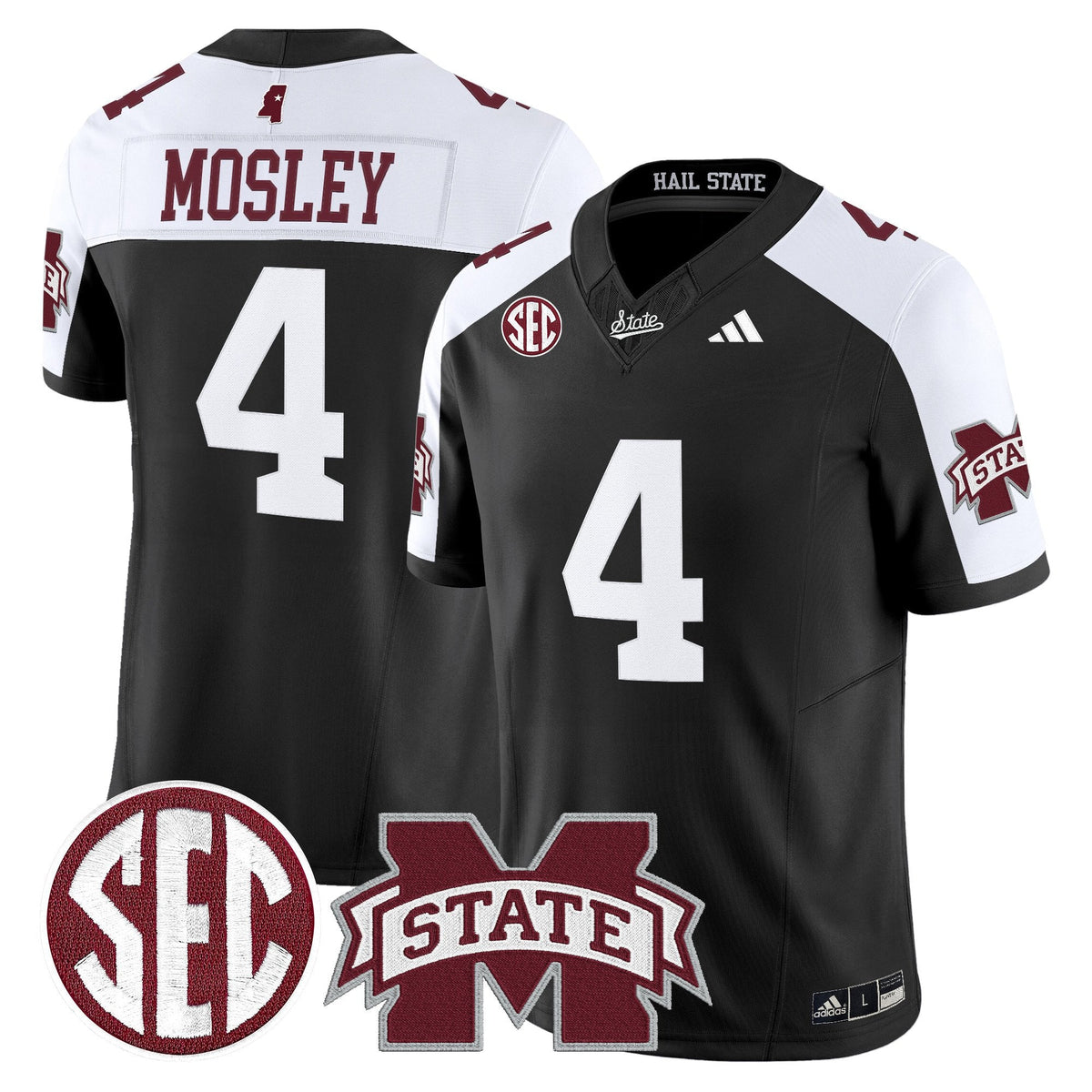 Men's Mississippi State Bulldogs 'Dark Mode' Vapor Limited Jersey - All Stitched - image 30