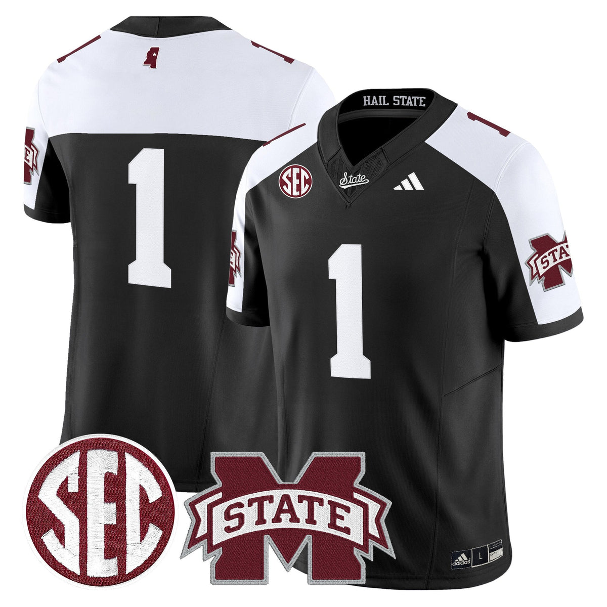 Men's Mississippi State Bulldogs 'Dark Mode' Vapor Limited Jersey - All Stitched - image 32