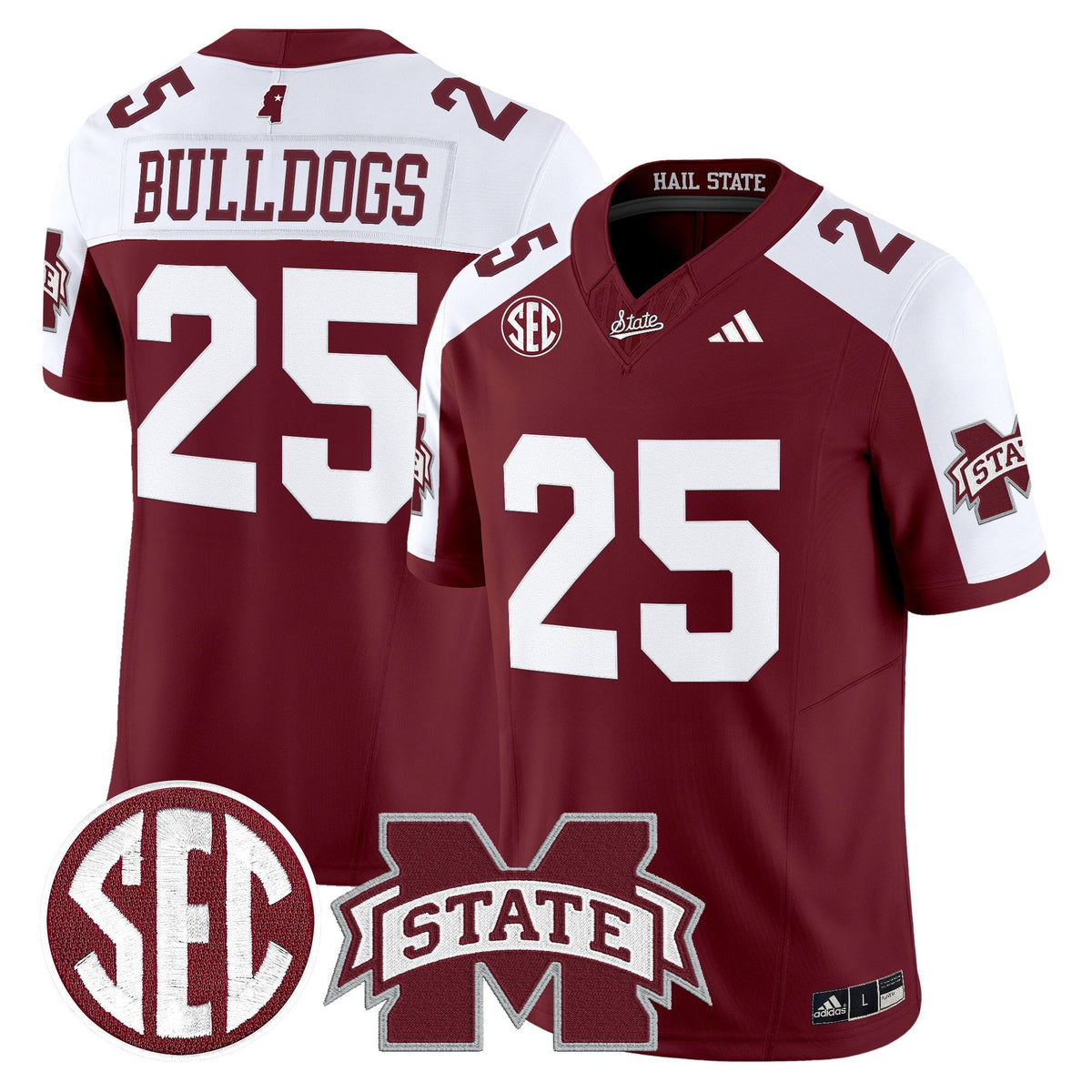 Men's Mississippi State Bulldogs 'Dark Mode' Vapor Limited Jersey - All Stitched - image 39