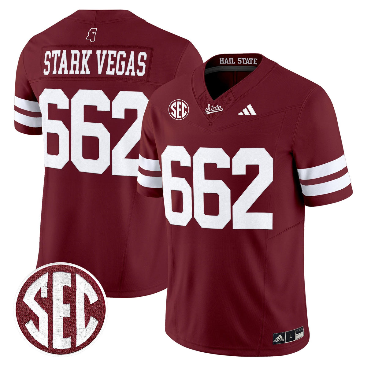 Men's Mississippi State Bulldogs 'Dark Mode' Vapor Limited Jersey - All Stitched - image 10