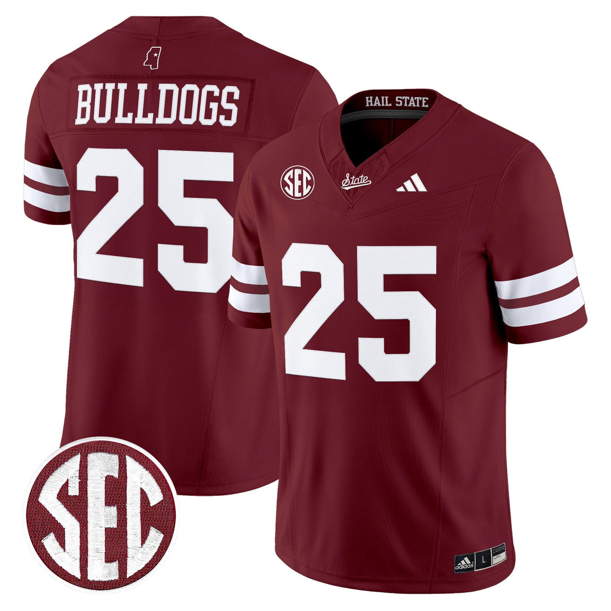 Men's Mississippi State Bulldogs 'Dark Mode' Vapor Limited Jersey - All Stitched - image 15