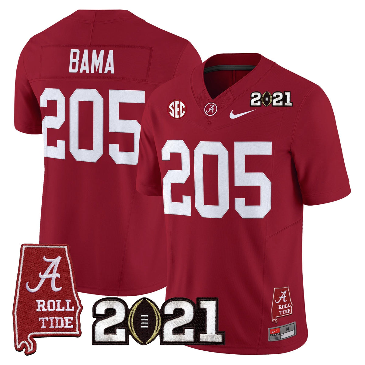 Women's Alabama Crimson Tide '2021 CFP National Championship' Vapor Limited Jersey - Alabama Map - All Stitched - image 2