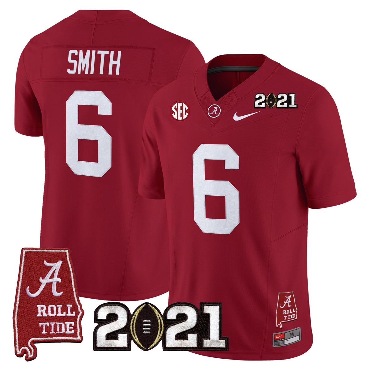Women's Alabama Crimson Tide '2021 CFP National Championship' Vapor Limited Jersey - Alabama Map - All Stitched - image 3