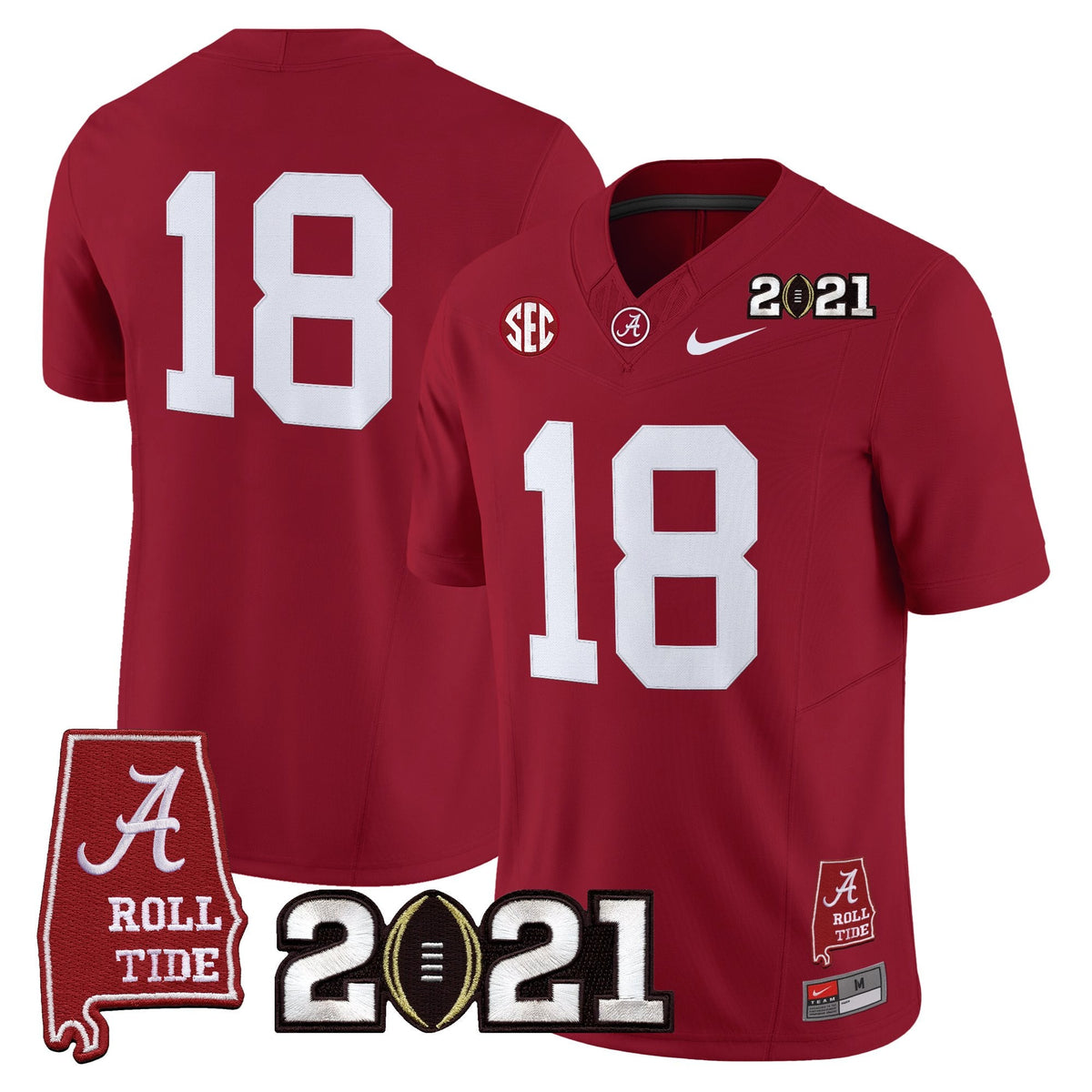 Women's Alabama Crimson Tide '2021 CFP National Championship' Vapor Limited Jersey - Alabama Map - All Stitched - image 9