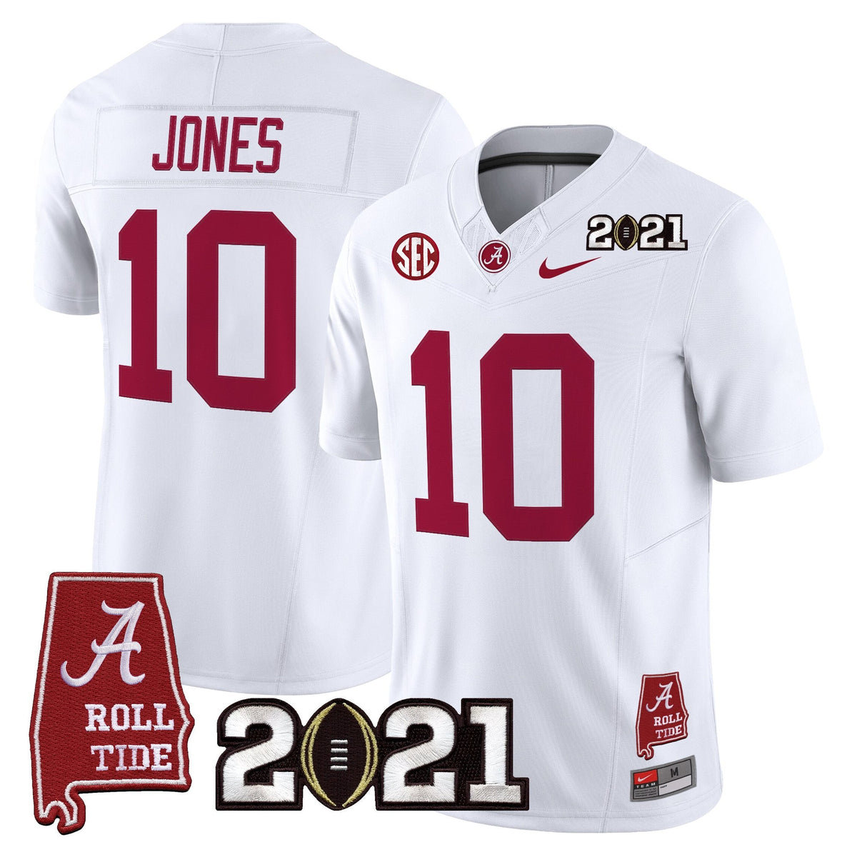 Men's Alabama Crimson Tide '2021 CFP National Championship' Vapor Limited Jersey - Alabama Map - All Stitched - image 10