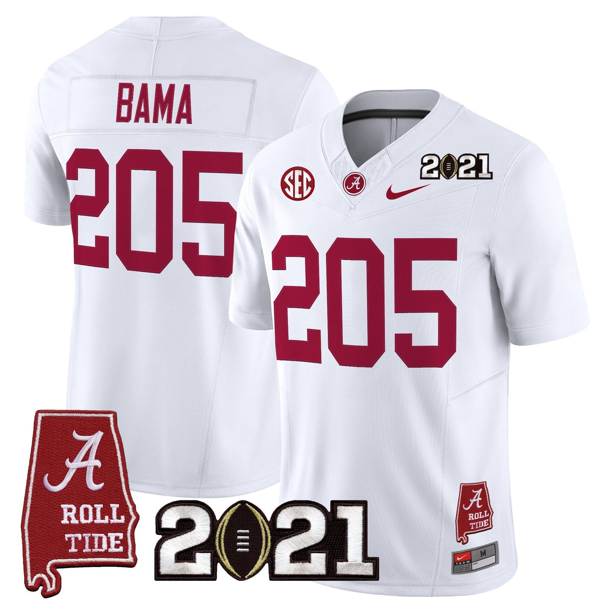 Women's Alabama Crimson Tide '2021 CFP National Championship' Vapor Limited Jersey - Alabama Map - All Stitched - image 11