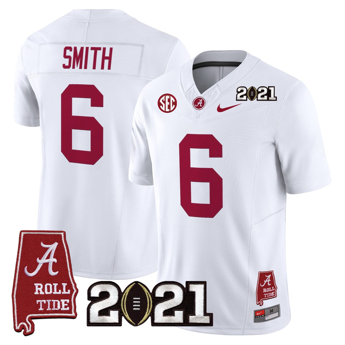 Women's Alabama Crimson Tide '2021 CFP National Championship' Vapor Limited Jersey - Alabama Map - All Stitched - image 12
