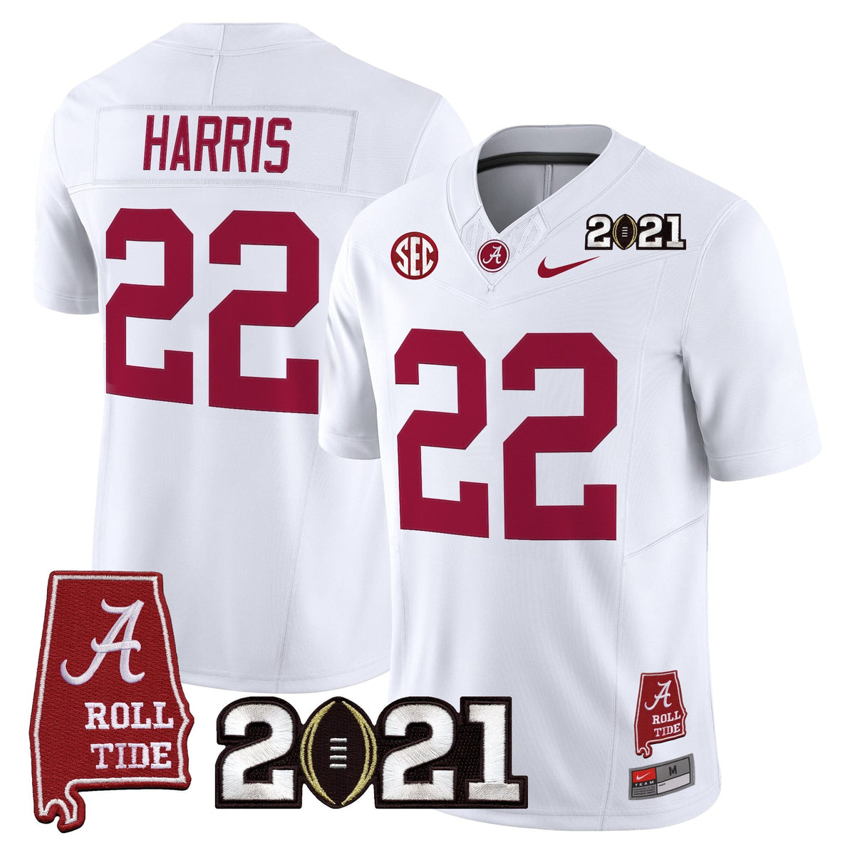 Women's Alabama Crimson Tide '2021 CFP National Championship' Vapor Limited Jersey - Alabama Map - All Stitched - image 14