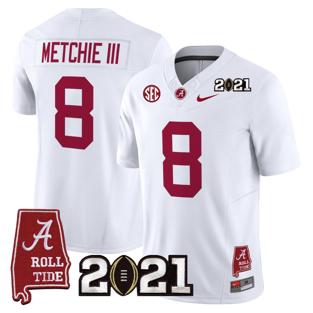 Men's Alabama Crimson Tide '2021 CFP National Championship' Vapor Limited Jersey - Alabama Map - All Stitched - image 17