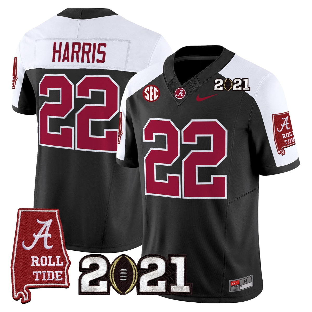 Women's Alabama Crimson Tide '2021 CFP National Championship' Vapor Limited Jersey - Alabama Map - All Stitched - image 23