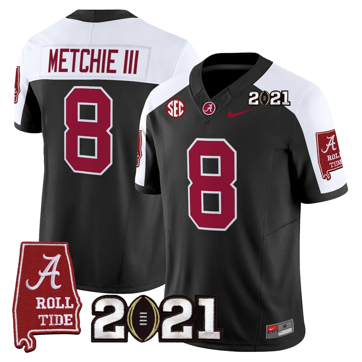 Women's Alabama Crimson Tide '2021 CFP National Championship' Vapor Limited Jersey - Alabama Map - All Stitched - image 26