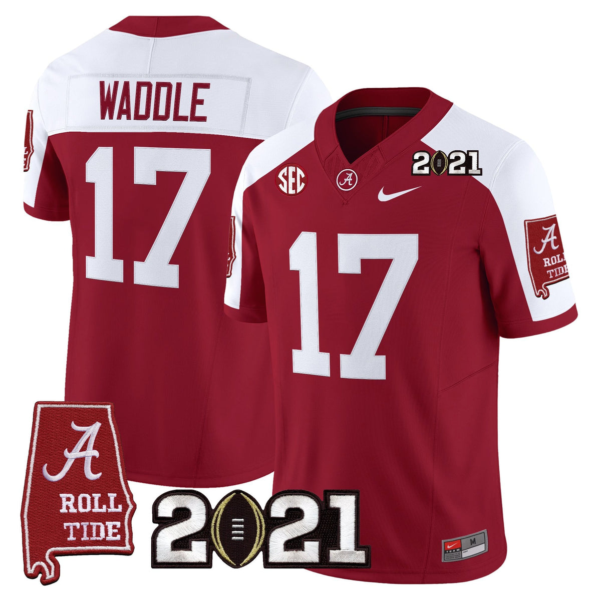 Women's Alabama Crimson Tide '2021 CFP National Championship' Vapor Limited Jersey - Alabama Map - All Stitched - image 31