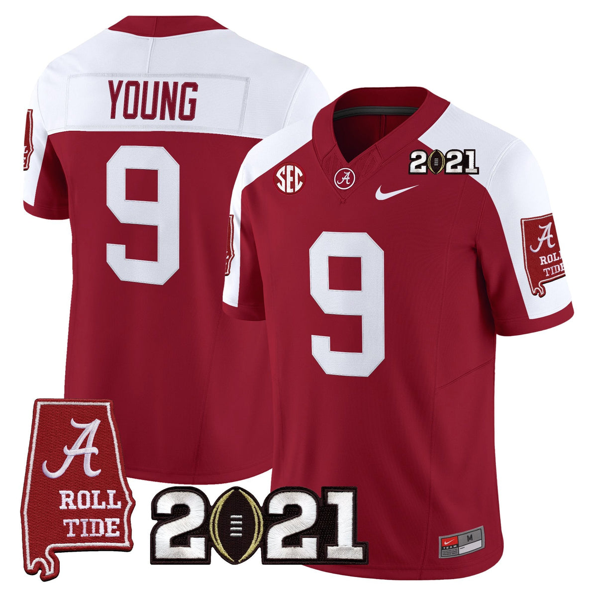 Women's Alabama Crimson Tide '2021 CFP National Championship' Vapor Limited Jersey - Alabama Map - All Stitched - image 33