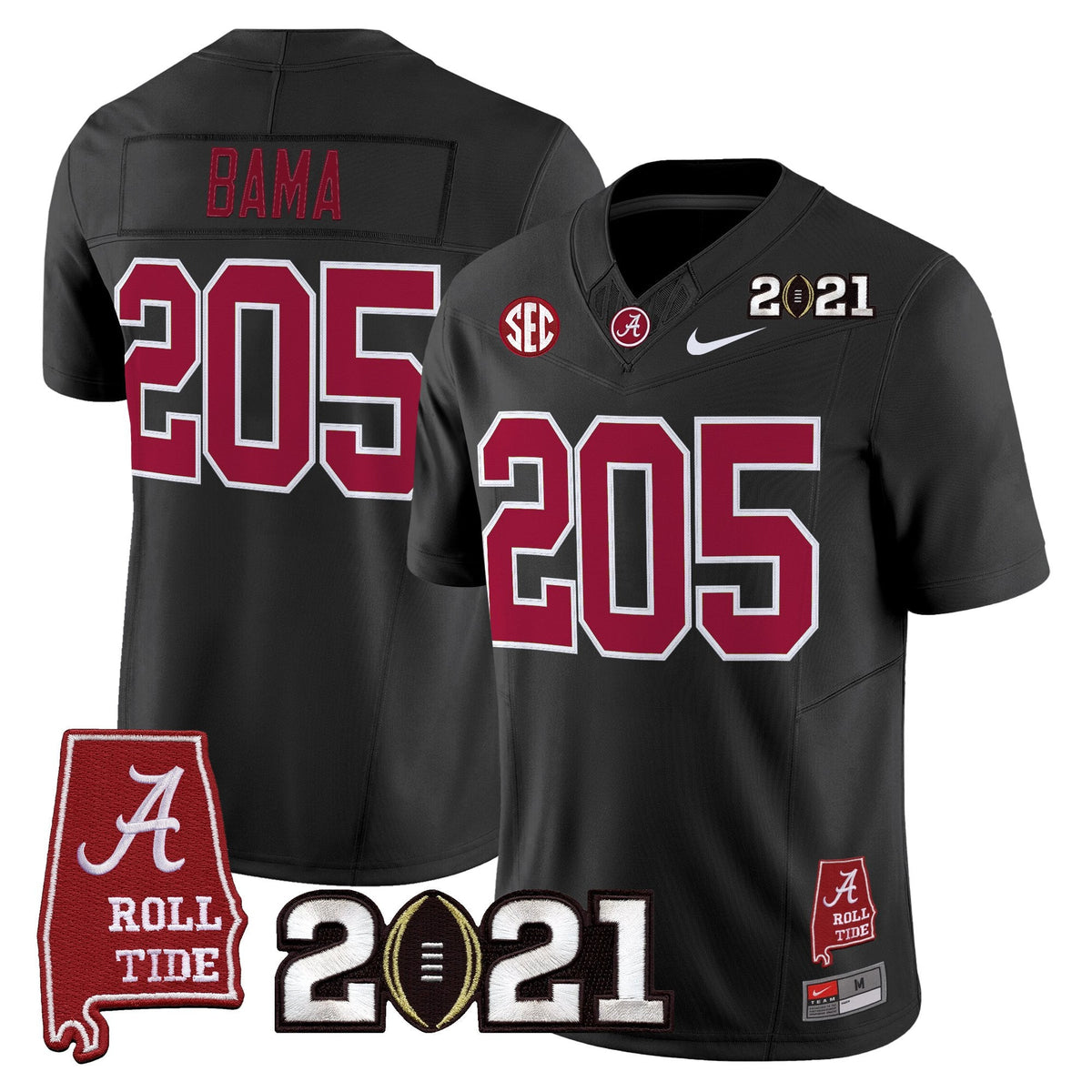 Women's Alabama Crimson Tide '2021 CFP National Championship' Vapor Limited Jersey - Alabama Map - All Stitched - image 38