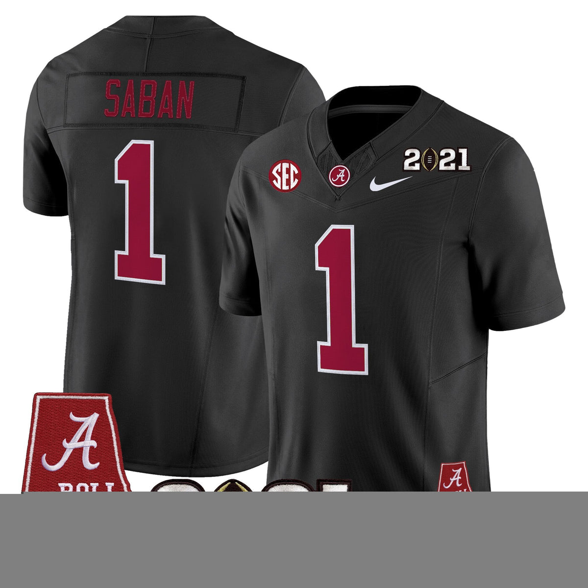Men's Alabama Crimson Tide '2021 CFP National Championship' Vapor Limited Jersey - Alabama Map - All Stitched - image 43