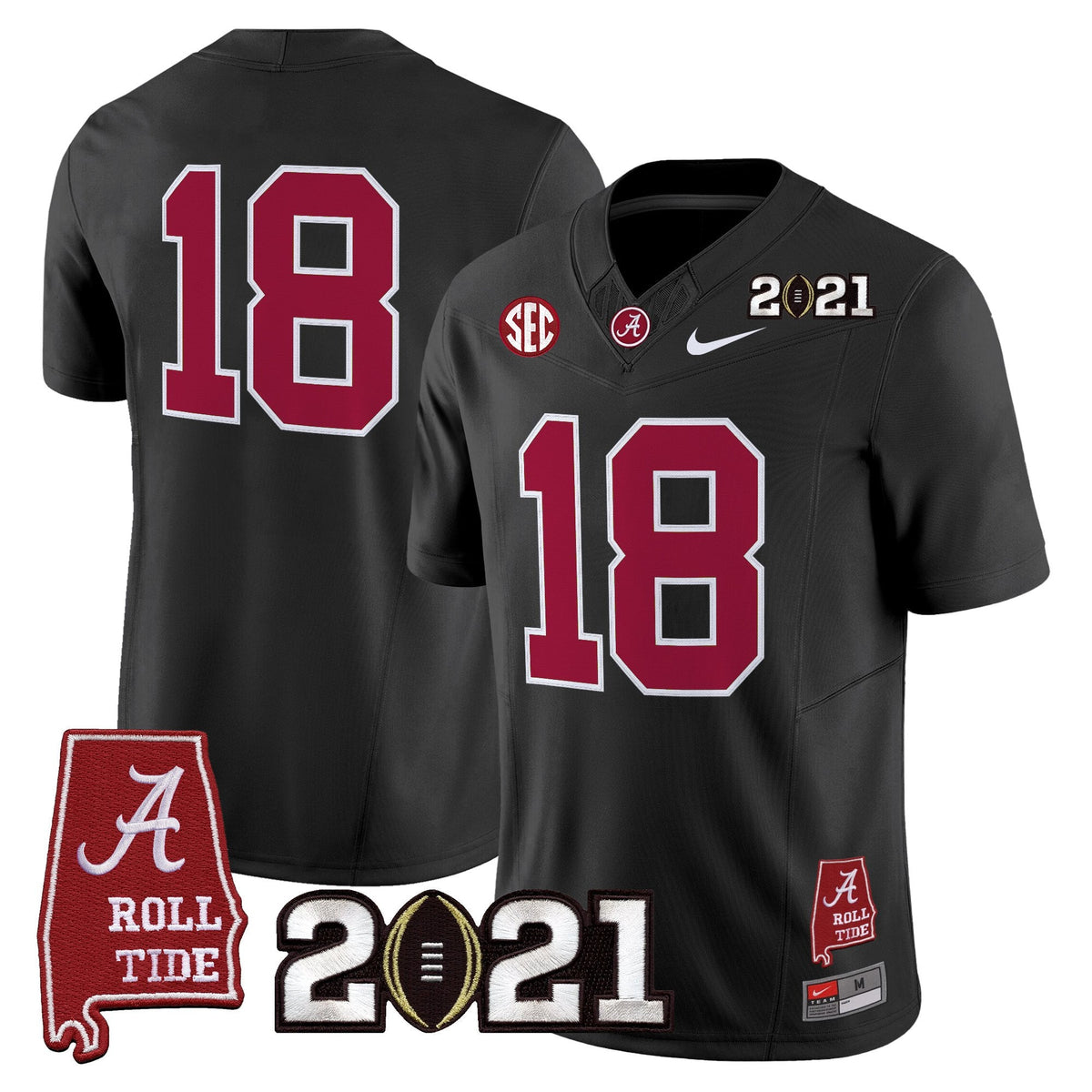 Women's Alabama Crimson Tide '2021 CFP National Championship' Vapor Limited Jersey - Alabama Map - All Stitched - image 45
