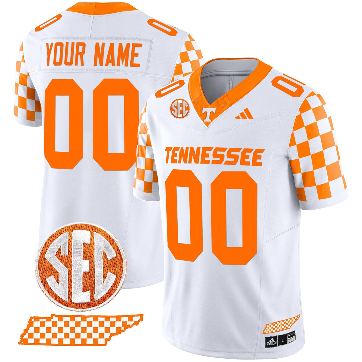Tennessee Volunteers 'Rebrand 2026' Checkerboard Vapor Limited Custom Jersey - All Stitched - image 2