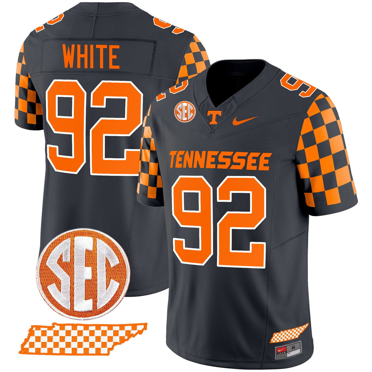 Men's Tennessee Volunteers 2024 Checkerboard Vapor Limited Jersey - All Stitched - image 8