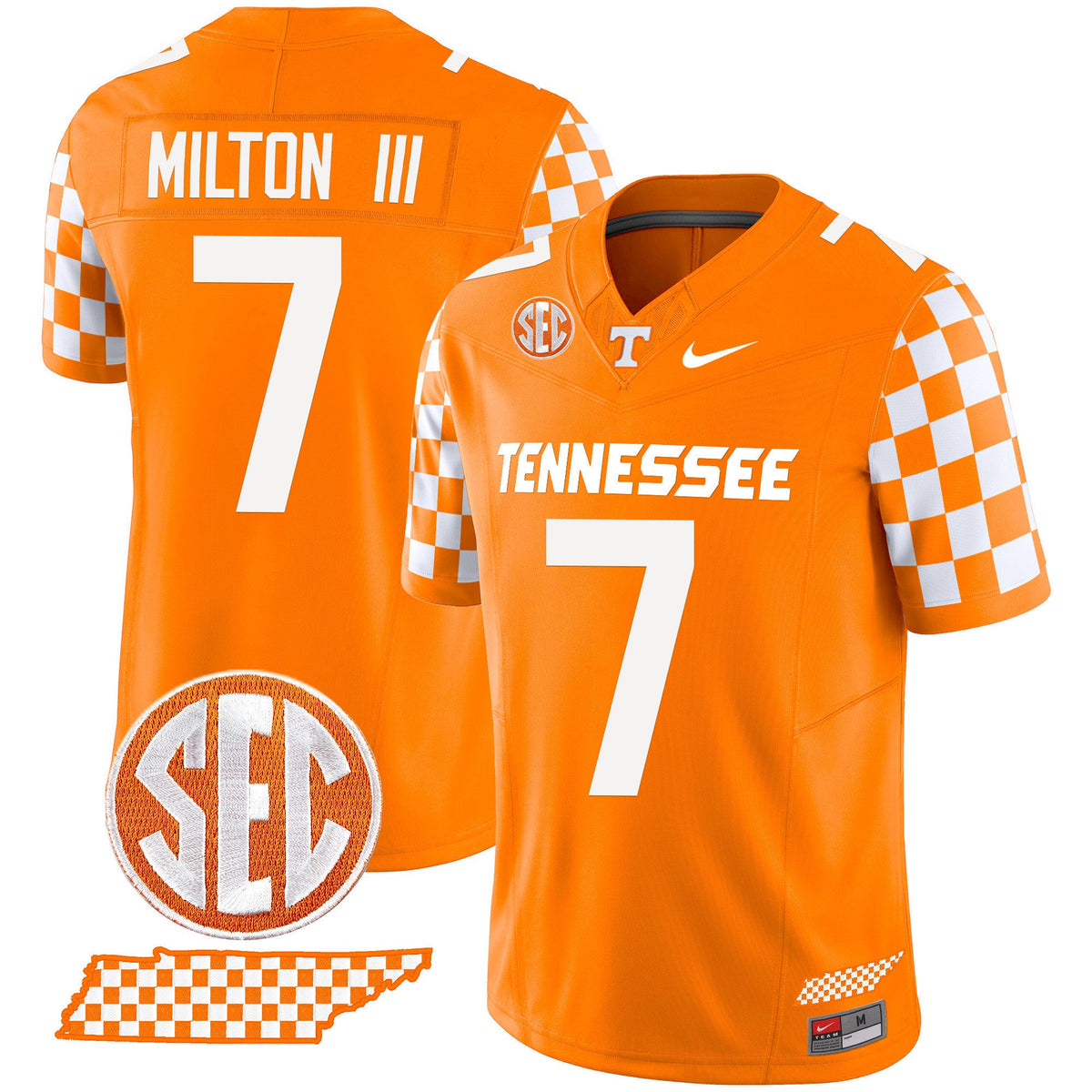 Men's Tennessee Volunteers 2024 Checkerboard Vapor Limited Jersey - All Stitched - image 22