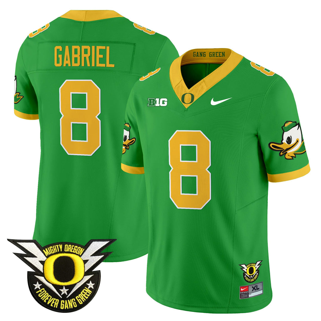 Men's Oregon Ducks 2024 Forever Gang Green & BIG Patch Vapor Limited Jersey - All Stitched - image 8