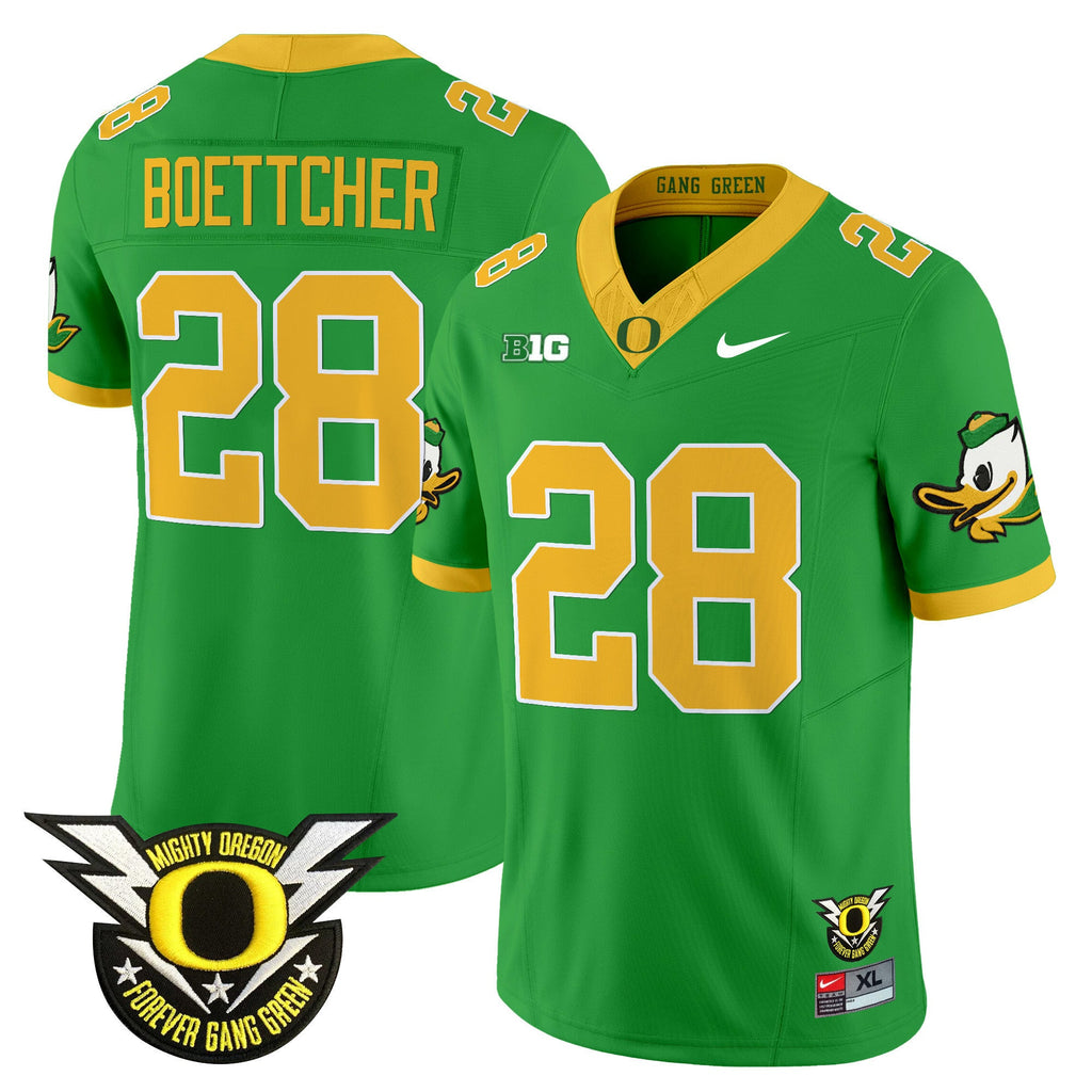 Men's Oregon Ducks 2024 Forever Gang Green & BIG Patch Vapor Limited Jersey - All Stitched - image 11
