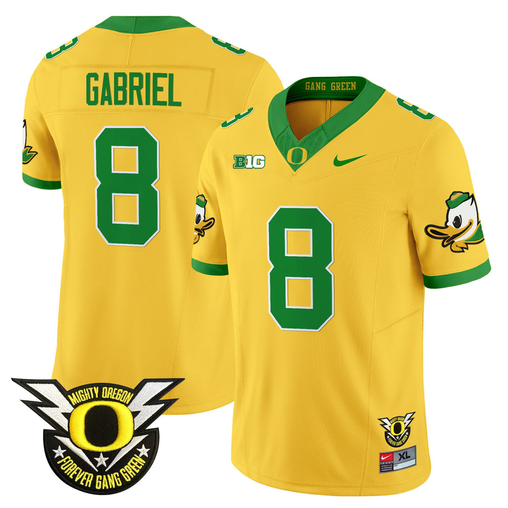 Men's Oregon Ducks 2024 Forever Gang Green & BIG Patch Vapor Limited Jersey - All Stitched - image 15