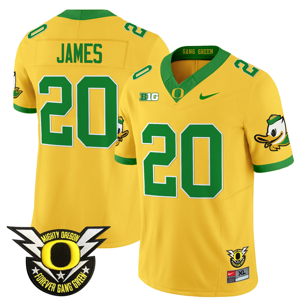 Men's Oregon Ducks 2024 Forever Gang Green & BIG Patch Vapor Limited Jersey - All Stitched - image 16